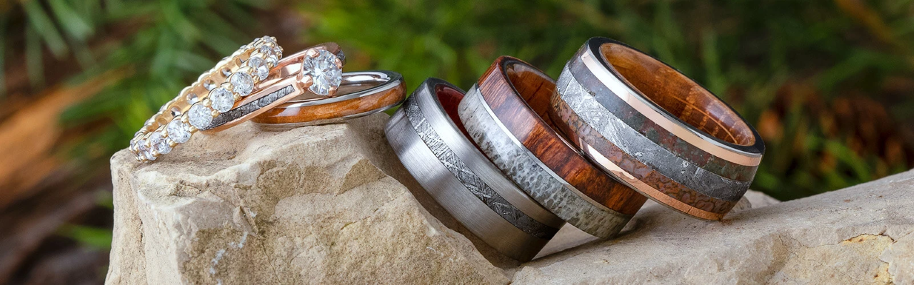 All wood hot sale wedding bands