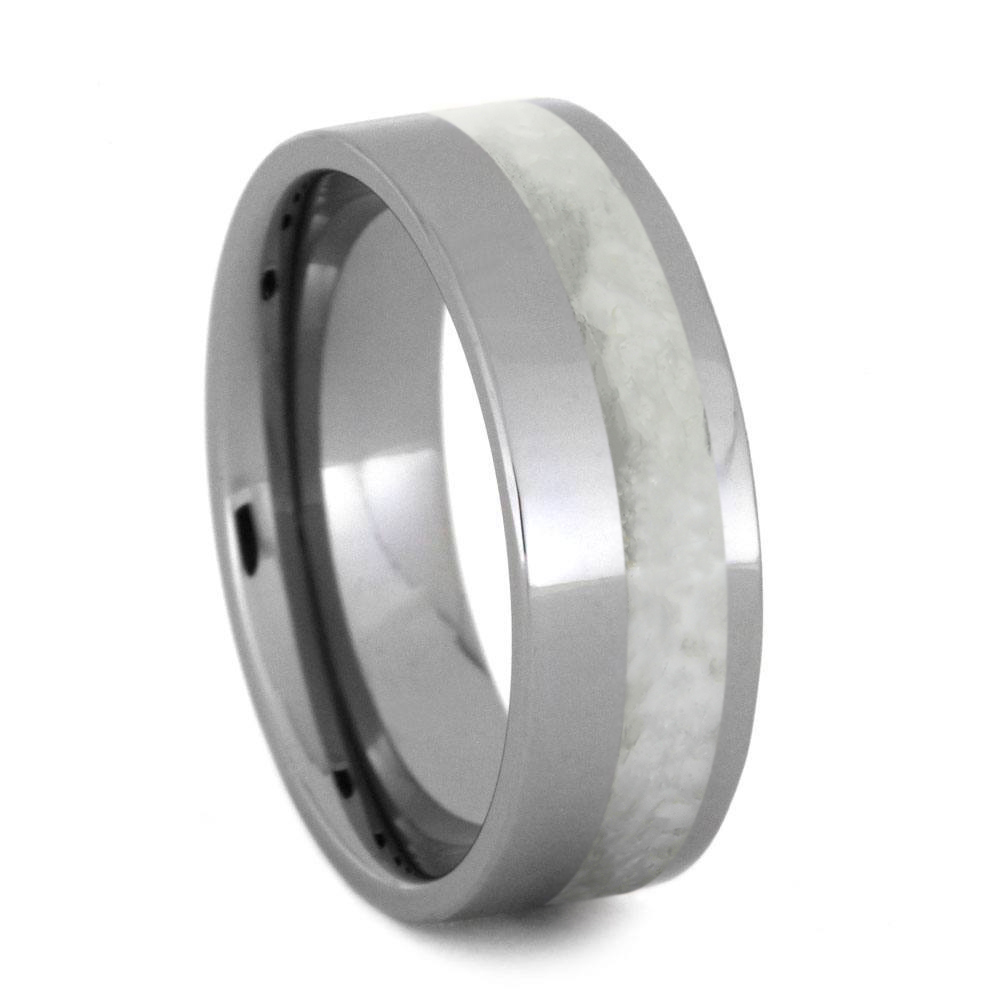 ELI | Men's Crushed Black Diamond Wedding Ring | 7mm - TCR