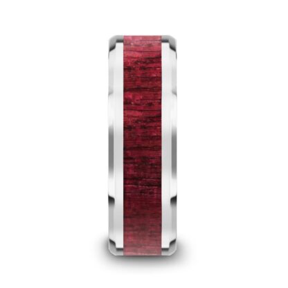 8 mm Purpleheart Wood Inlay Beveled Edges in Tungsten Model #5083 - Image 2