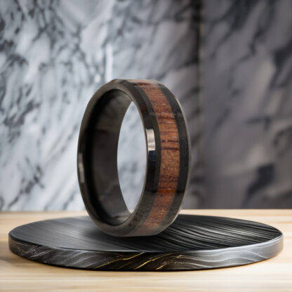 8 mm KOA Inlay in Black Tungsten Model #1030