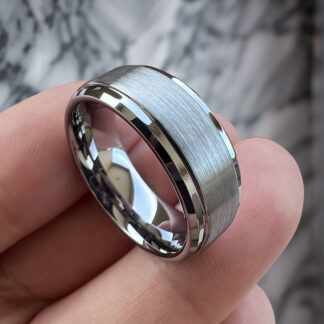 8 mm Tungsten Sizing Ring with Step Edges Model #S1000